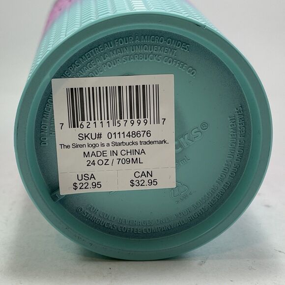 Starbucks 2024 Release Valentine LOVE Smooth Gradient Grid 24oz Tumbler New - Picture 4 of 10